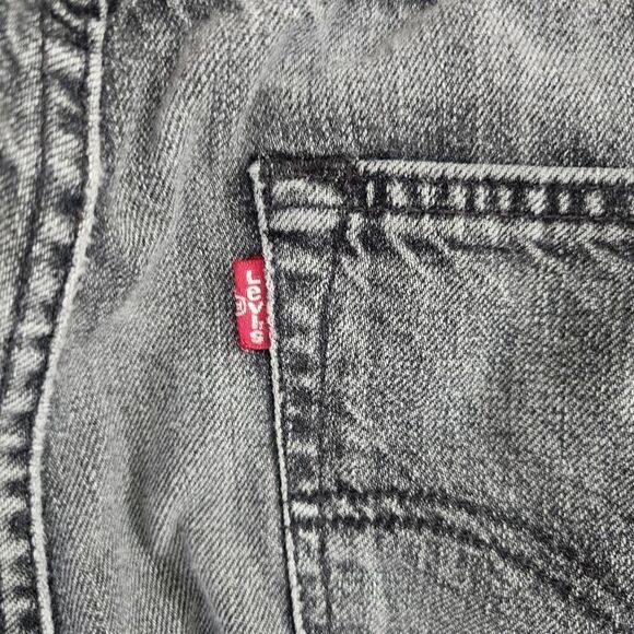 Levis 501 Straight Leg Jeans Men's 32x32 Dark Wash Grey Denim - Picture 8 of 9